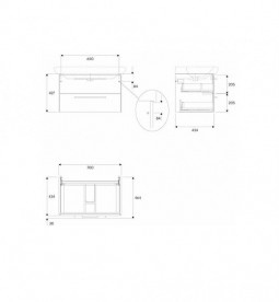 Тумба під раковину Kolo Life 70 білий глянець 89458000