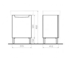 Тумба под раковину Kolo Rekord 51.5 венге 89546000