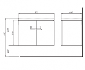 Тумба під раковину Kolo Twins білий глянець 89547000