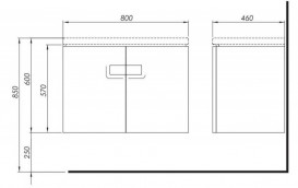 Тумба під раковину Kolo Twins чорна матова 89549000