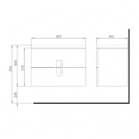 Тумба под раковину Kolo Twins черный матовый 89555000