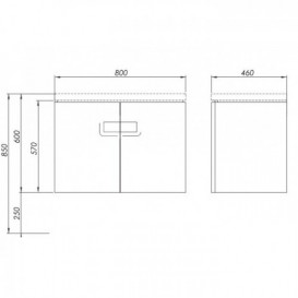 Тумба под раковину Kolo Twins серебряный графит 89548000