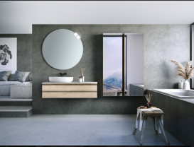 Тумба под раковину Kolpa San Alexis OA 100 1000x500x342 мм МДФ дерево столешница Kerrock 547210