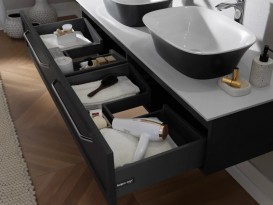 Тумба під раковину Kolpa San Blanche OB 150 підвісна ДСП з 3D плівкою антрацит 514060