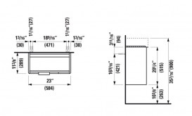 Тумба під раковину Laufen Base 58,4х28,9 см МДФ сірий H4025521102661