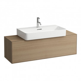 Тумба під раковину Laufen Boutique 120х38х36 см виріз посередині ЛДСП/МДФ світлий дуб H4090331502501