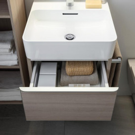 Тумба под раковину Laufen Space подвесная 58,4х40,8 см HPL светлый орех H4101421601011