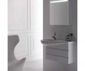 Тумба під раковину Laufen IL Bagno Alessi One 73,2х32х47,3 см МДФ білий лак H4244700976311