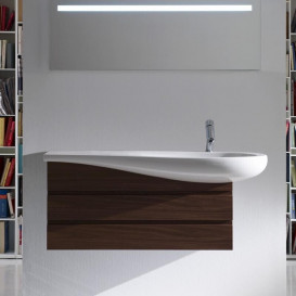 Тумба під раковину Laufen IL Bagno Alessi One 99,4х32х48,5 см шпон волоський горіх H4245000976301