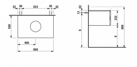 Тумба під раковину Laufen IL Bagno Alessi One 80х50х33, 3 см МДФ білий лак H4240330976311