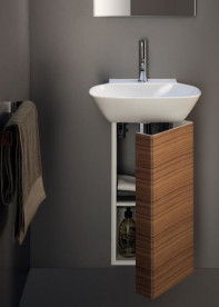 Тумба под раковину Laufen Ino 27,8х29,8х60,5 см петли справа ДСП/алюминий/шпон темный орех H4253020301711