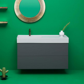 Тумба під раковину Laufen Kartell 118х45 см МДФ темно-сірий H4076480336421