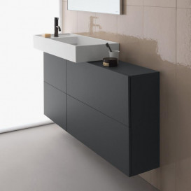 Тумба під раковину Laufen Kartell 120х27 см раковина зліва МДФ темно-сірий H4082910336421
