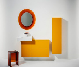 Тумба під раковину Laufen Kartell 120х27 см раковина зліва МДФ охра H4082910336431