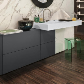 Тумба под раковину Laufen Kartell 120х27 см раковина справа МДФ темно-серый H4082920336421