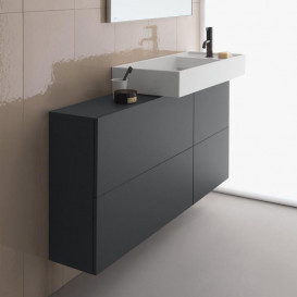 Тумба под раковину Laufen Kartell 120х27 см раковина справа МДФ темно-серый H4082920336421