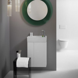 Тумба под раковину Laufen Kartell 44х27 см петли справа МДФ белый матовый H4075180336401