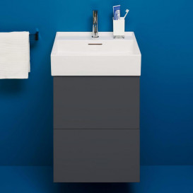 Тумба под раковину Laufen Kartell 48х45 см МДФ темно-серый H4075090336421