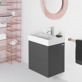 Тумба под раковину Laufen Kartell 58х45 см МДФ темно-серый H4075690336421