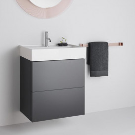 Тумба под раковину Laufen Kartell 58х45 см МДФ темно-серый H4075690336421