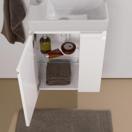 Тумба под раковину Laufen Pro S подвесная 47х27,5 см полка справа МДФ белый H4830010954631