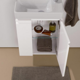 Тумба під раковину Laufen Pro S підвісна 47х27,5 см полиця зліва МДФ білий глянсовий H4830020954751