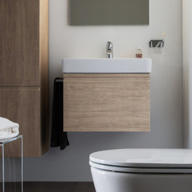 Тумба під раковину Laufen Pro S підвісна 57х45 см МДФ світлий дуб H4833710964791