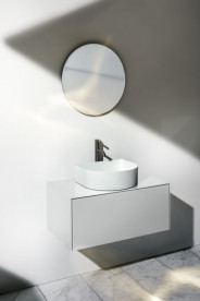 Тумба под раковину Laufen Sonar 80 см с отверстием в центре МДФ/ДСП белый матовый H4054110341701