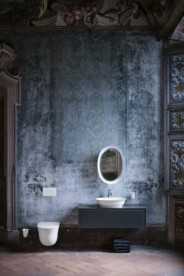 Тумба под раковину Laufen The New Classic 120 см с отверстием в центре ДСП/шпон черненый дуб H4060210856281