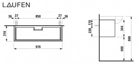 Тумба під раковину Laufen The New Classic 100 см МДФ/ДСП білий глянсовий H4060910856311