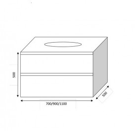 Тумба под раковину Marsan Adele 700 МДФ графит Adele700graphite