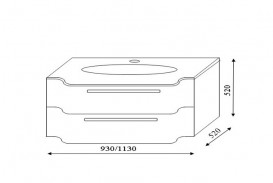 Тумба під раковину Marsan Alexandra 1130 МДФ капучино Alexandra1130cappuccino