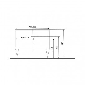 Тумба під раковину Marsan Amande 700 МДФ білий Amande700white