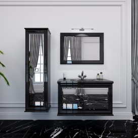 Тумба під раковину Marsan Amande 700 МДФ чорний Amande700black