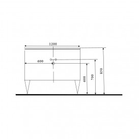 Тумба під раковину Marsan Amelie 1200 МДФ графіт Amelie1200graphite