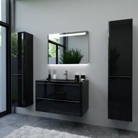 Тумба под раковину Marsan Brigitte-2 700 МДФ черный Brigitte2-700black