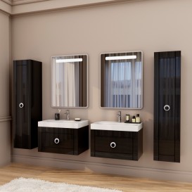 Тумба под раковину Marsan Charlottae 700 МДФ черный Charlottae700black