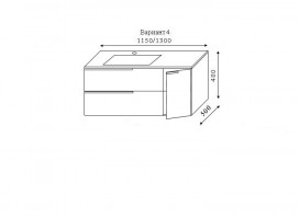 Тумба под раковину Marsan Chester 1150 МДФ пастель Chester4-1150pastel