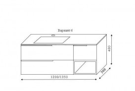 Тумба под раковину Marsan Chester 1200 МДФ охра Chester6-1200ocher