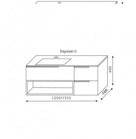 Тумба под раковину Marsan Chester 1200 МДФ белый Chester8-1200white