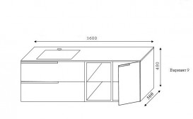 Тумба під раковину Marsan Chester 1600 МДФ білий Chester9-1600white