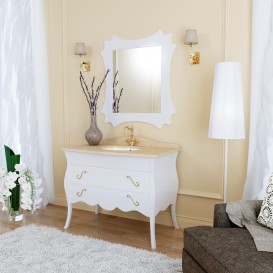 Тумба под раковину Marsan Dianne 1050 дерево/МДФ белый Dianne1050white