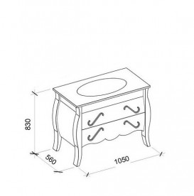 Тумба под раковину Marsan Dianne 1050 дерево/МДФ серебро Dianne1050silver