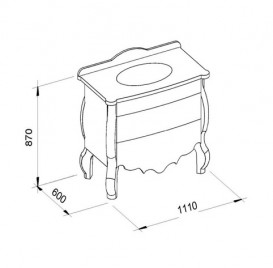 Тумба под раковину Marsan Felicie 1110 дерево/МДФ белый Felicie1110white
