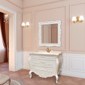 Тумба под раковину Marsan Felicie 1110 дерево/МДФ белый Felicie1110white