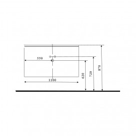 Тумба под раковину Marsan Felicie 1110 дерево/МДФ белый/серебро Felicie1110silver