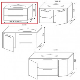 Тумба под раковину Marsan Felix 900-I МДФ графит Felix900-Iграфит