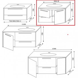 Тумба под раковину Marsan Felix 900-II МДФ орех Felix900-IIорех