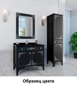 Тумба під раковину Marsan Jacqueline 1200 дерево/МДФ чорний/срібло Jacqueline1200blacks