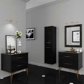 Тумба под раковину Marsan Kassandre 700 МДФ черный Kassandre700black